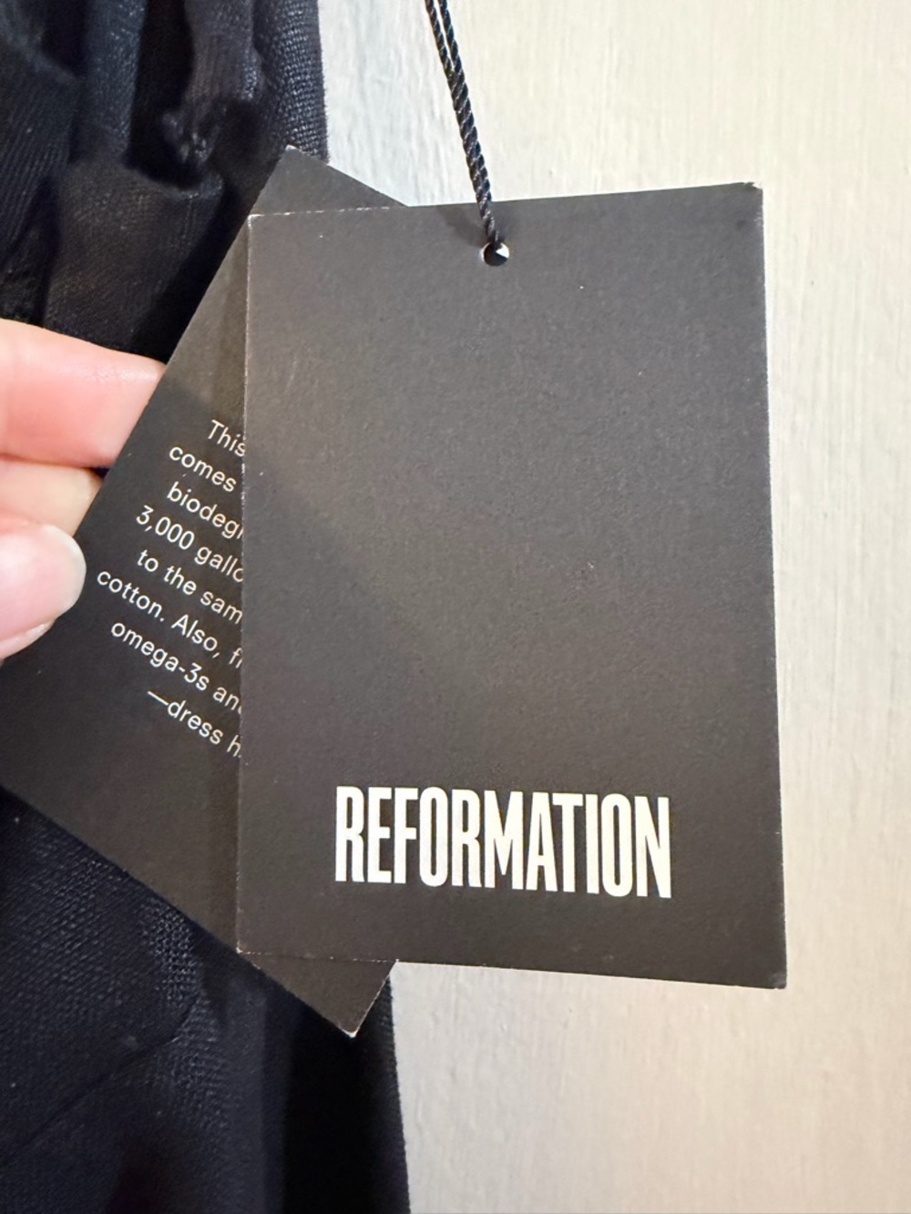 NWT Reformation Wyoming Linen Dress Black Midi 8 - Picture 10 of 14